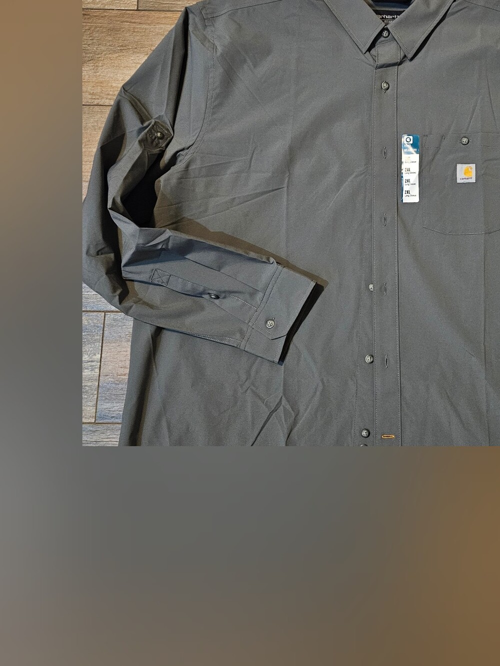 Carhartt Men's Long-Sleeve Work Shirt Jacket - Gray XXL